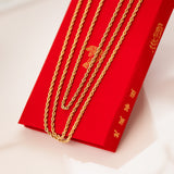 Hollow Rope 4.5 mm 14k yellow gold