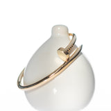 Love nail Bangle 14k solid yellow gold Size 17