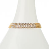 Flex CZ and Gold Bracelet 14 k gold size 8"