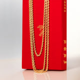 Hollow Rope 4.5 mm 14k yellow gold