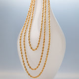 Hollow Rope 4.5 mm 14k yellow gold