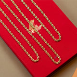 Hollow Rope 4.5 mm 14k yellow gold