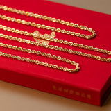 Hollow Rope 4.5 mm 14k yellow gold