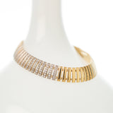 Flex CZ and Gold Bracelet 14 k gold size 8"