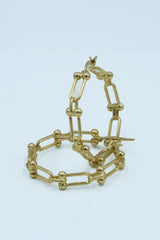 Hardware link Hoops 14K YG 1”