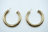 Chunky Gold Hoops 14K YG Hollow