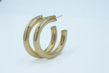 Chunky Gold Hoops 14K YG Hollow