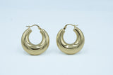 Pure Class Hoops 14K YG Hollow 1”