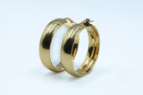 The Elegant Hoops 14K YG Hollow 1