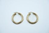 ClassyChunky Hoops 14K YG Hollow Size opt. 1” and 1.50"