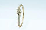 Vintage Panther Bangle 14K YG CZ Size 57mm