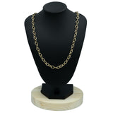 Small Vintage Link Necklace 14k YG 7.3mm 20”