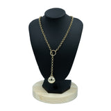Wrecking Ball Necklace 14k YG Hollow 16”