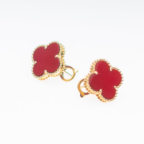 Cleef Style Earrings 14k Gold