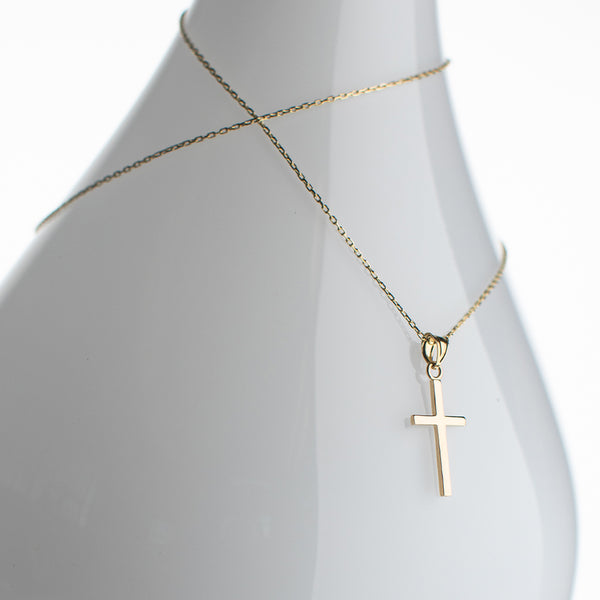 Gold cross necklace 14k gold