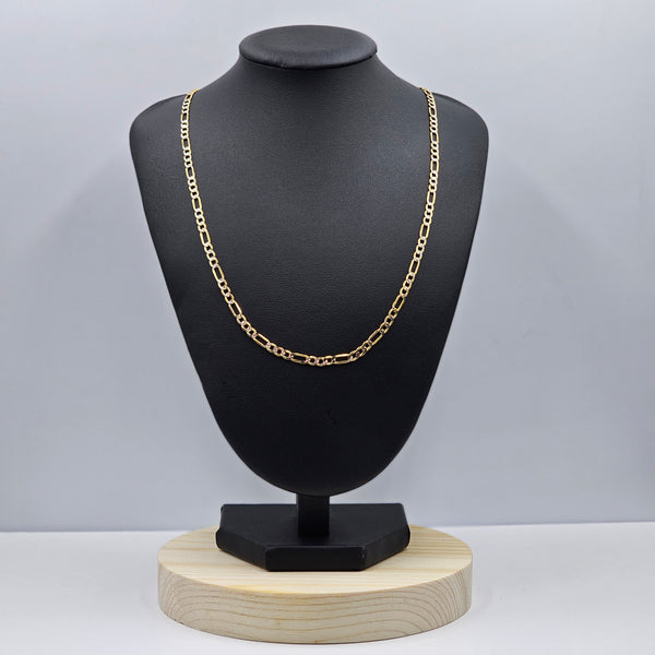 14k Yellow Gold Solid Figaro Chain - 3mm