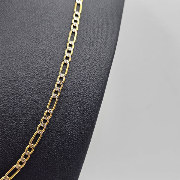 14k Yellow Gold Solid Figaro Chain - 3mm