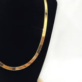 14k Yellow Gold Classic Herringbone Necklace - 6mm, Size 20"