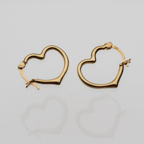 Heart hoops 10k gold