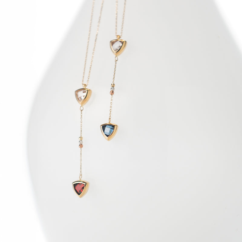 Double Fun Color Necklace 14k Gold