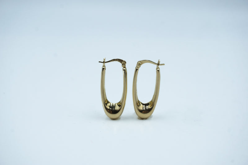 The Stylish Hoops 14k YG Hollow 1"