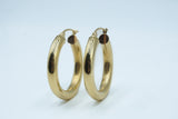 ClassyChunky Hoops 14K YG Hollow Size opt. 1” and 1.50"
