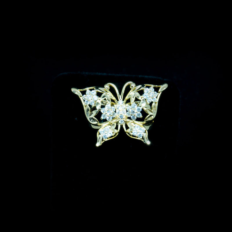 Butterfly Ring 14K Gold / CZ