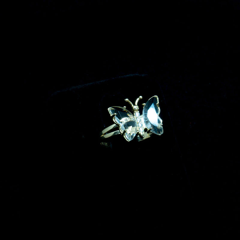 Butterfly Ring 14K Gold | CZ