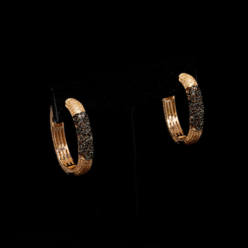 Golded Hoop Earrings - Silver Sterling