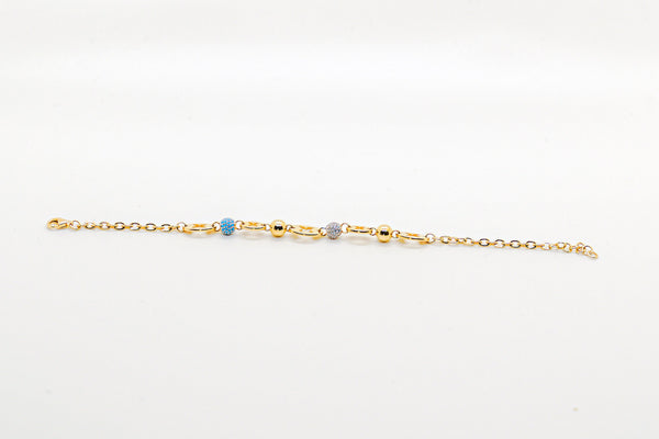 BRACELET WITH CZ 14 K GOLD 6-7¨ ADJUSTABLE - $765