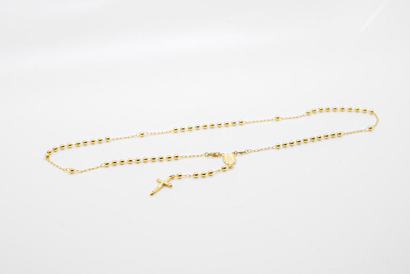 YELLOW GOLD ROSARY 14K GOLD 18¨ - $780