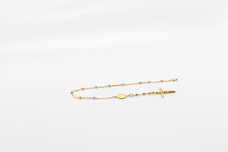 White cloisonnè rosary bracelet 6mm | online sales on HOLYART.com