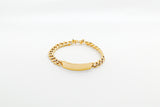 HOLLOW MIAMI LINK BRACELET WITH ID ENGRAVABLE -  8¨ 8M - $1190