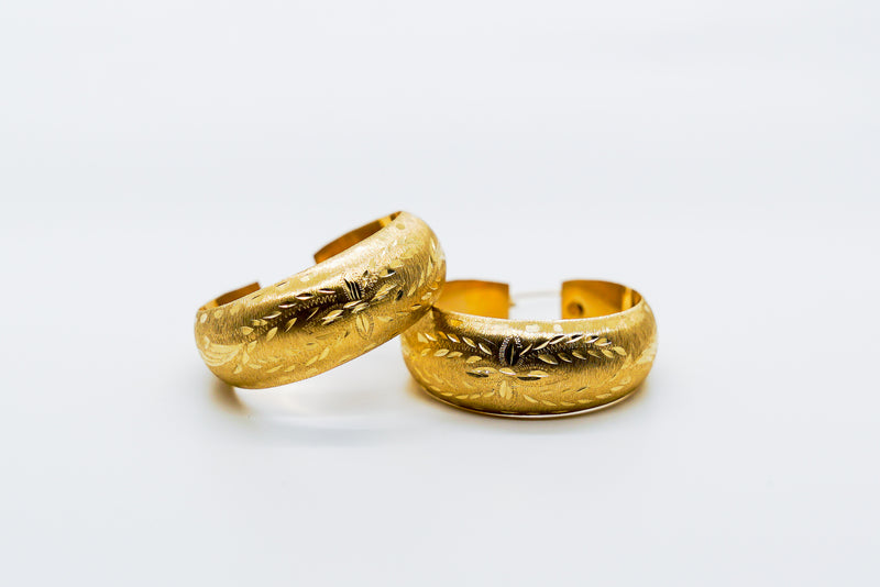 Buy quality Impressive 22kt gold basket hoop earrings in Pune