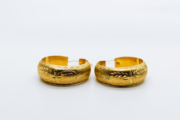 MEXICAN HOOP EARRINGS  10K GOLD - $720