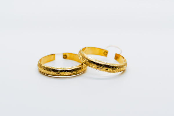 MEXICAN HOOP EARRINGS 10K GOLD - $390