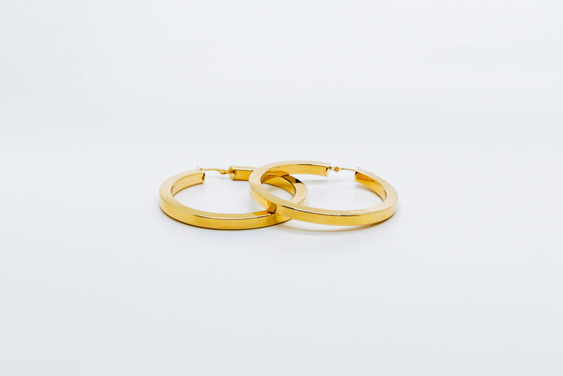 HOOP EARRINGS 14K GOLD 1 ½ “ - $715