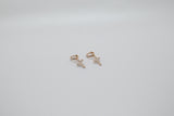 CROSS HOOPS 14K-GOLD - $210
