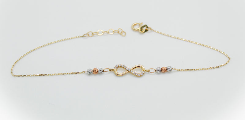 Infinity Bracelet 14k Gold - $250