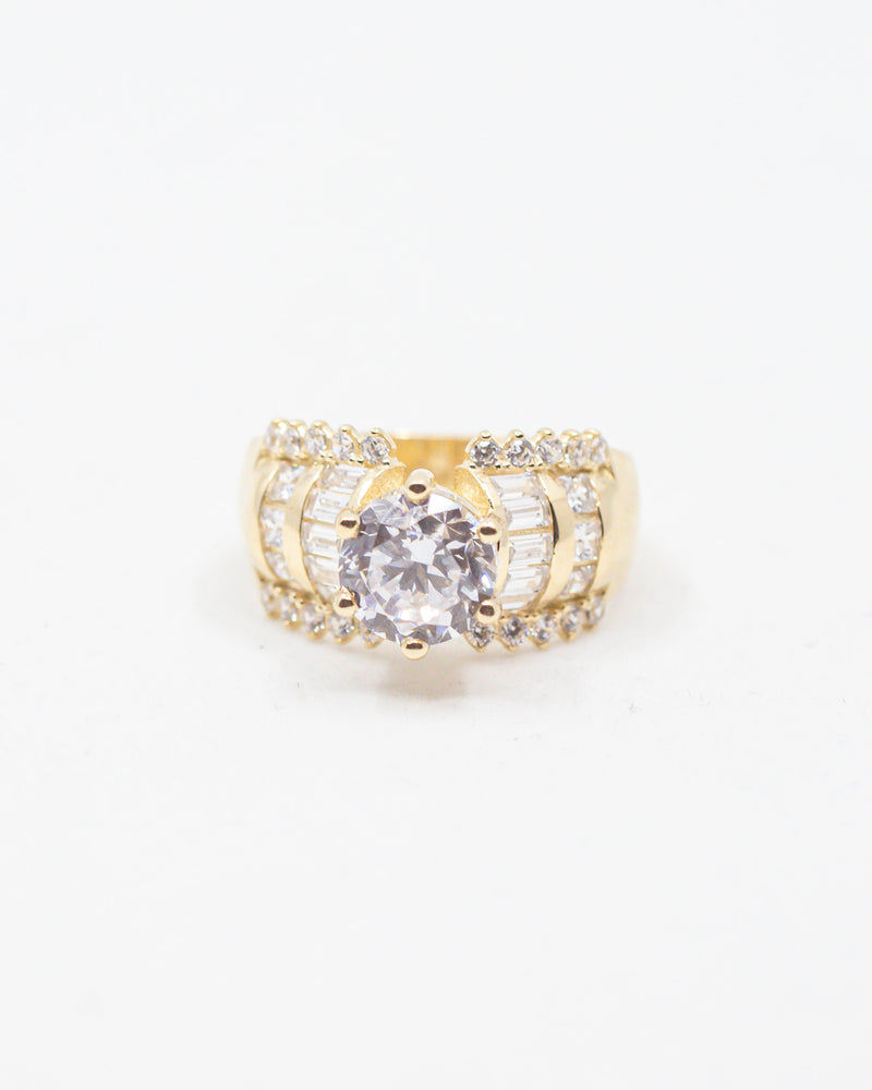 Engagement Ring 14K Gold /CZ