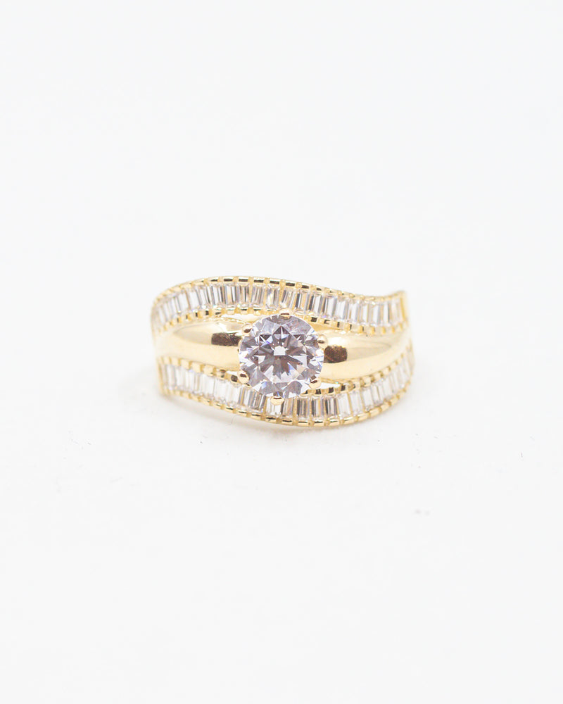 Engagement Ring 14K Gold /CZ
