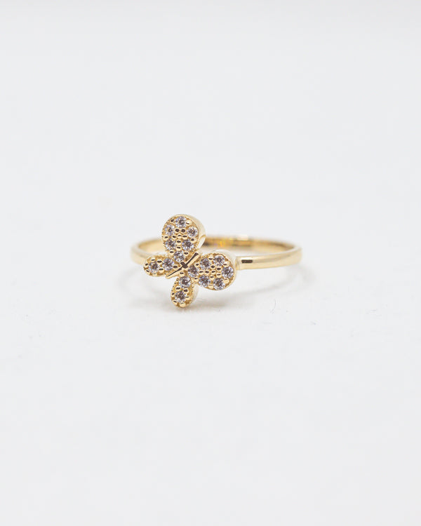 Butterfly Baby's Ring 14K Gold /CZ
