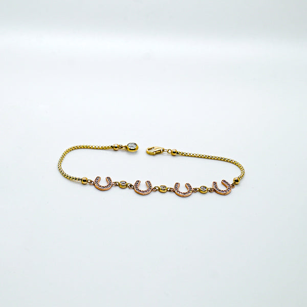 The Good Luck Bracelet 14k Gold / cz - $285